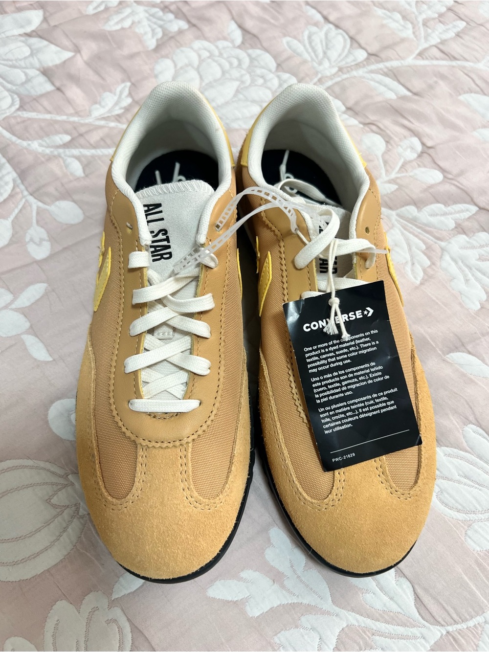 Converse Men’s All Star Sneakers in Tan and Yellow